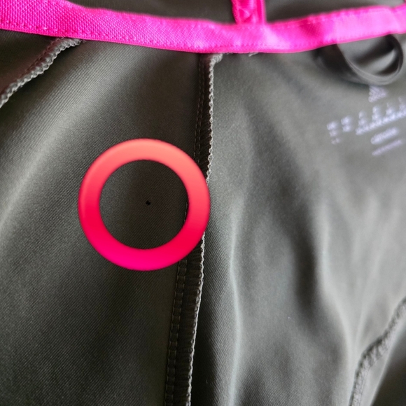 ADIDAS ClimaLite Women's Khaki Green Full Zip Hooded Running Jacket - Picture 16 of 16